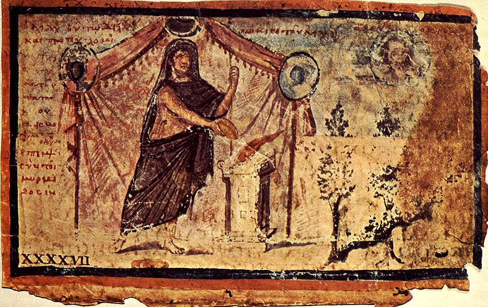 Miniature from the Ambrosian Iliad by Late antique illuminator