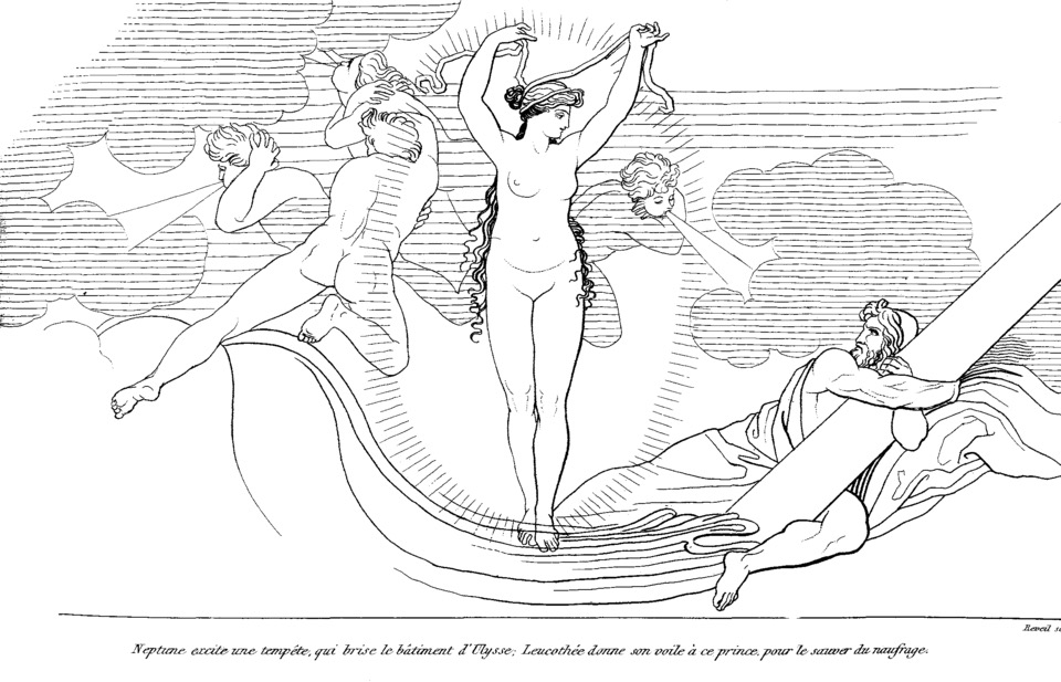 Leucothea Preserving Ulysses by John Flaxman